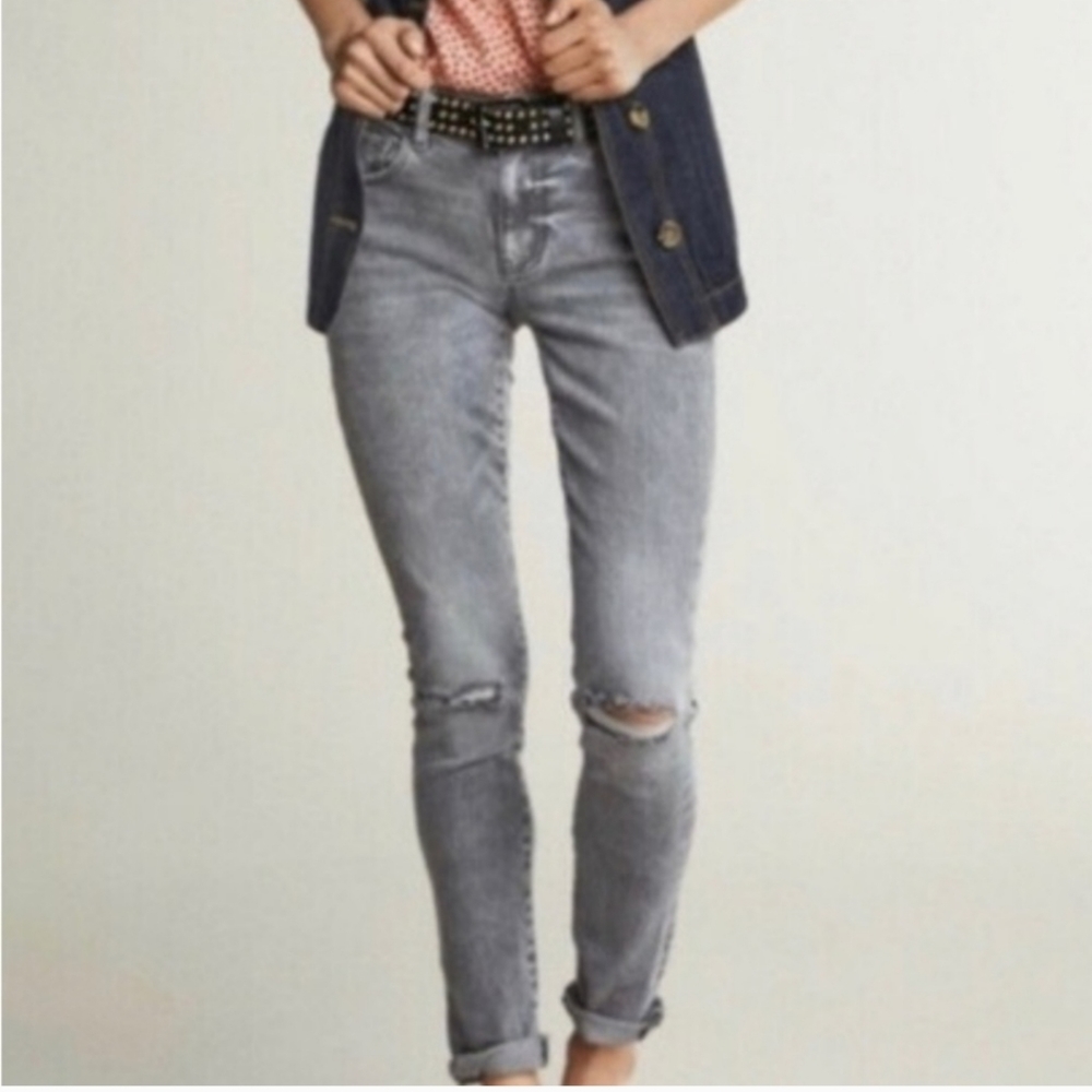 Cabi Distressed High Skinny Jeans in Vapor